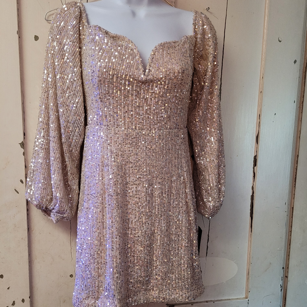 Women's Gold Sequin Gown